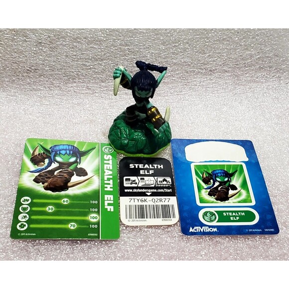 Skylander Spyro's Adventure Stealth Elf Figure With Card & Sticker - Picture 5 of 11